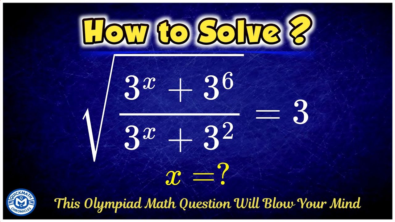 A Very Nice Olympiad Math Radical Problem | Can you solve this? | Find ...