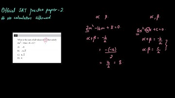 SAT Practice Test 2 | Official | No Calculators | Que11-Que20