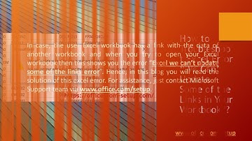 How to Troubleshoot Excel Error “We Can’t Update Some of the Links in Your  Workbook”?