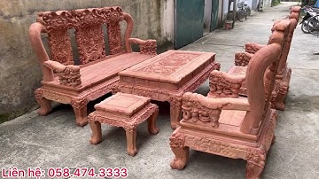 Minh quốc voi chiến vip cột 12 chân 14 gỗ hương đá. Lh 0584743333 | Đồ Gỗ Mỹ Nghệ Sơn Hà