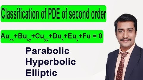 Classification of partial differential equations of second order explained basic concept of chapter