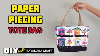 Habiskan Perca untuk Tas Paper Piecing ini | DIY TOTE BAG | PAPER PIECING