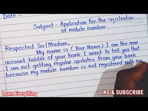 Video: How To Write An Application For Registration