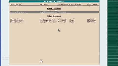 Remote access in tally erp9