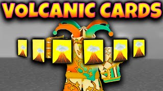 Finally I tried Volcanic Cards in Roblox Bedwars