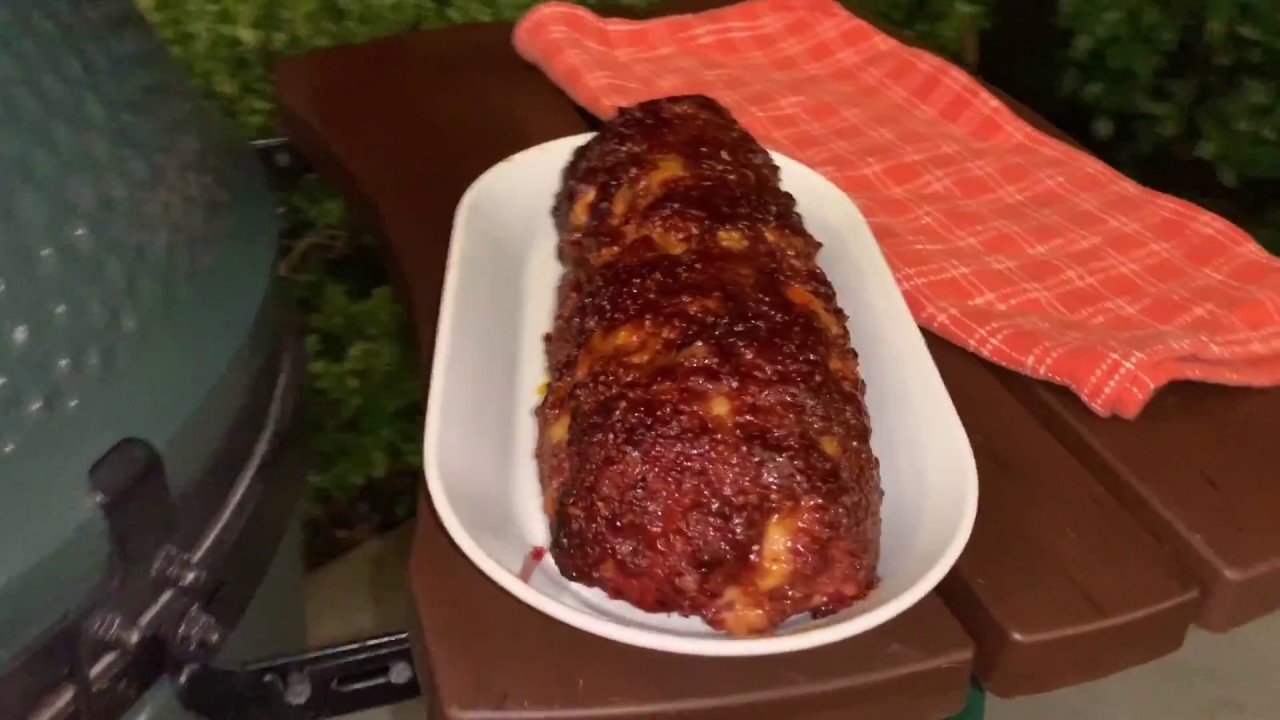 Smoked BBQ Meatloaf on the Big Green Egg YouTube