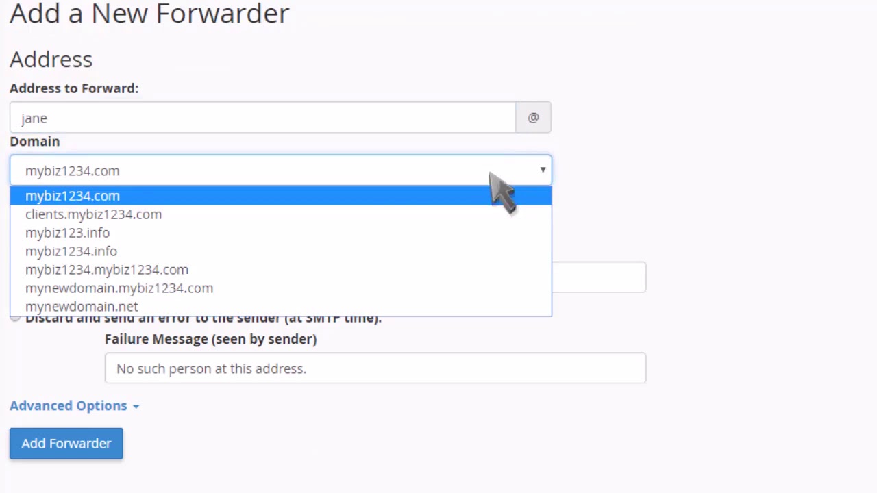 How to create an email forwarder in cPanel - YouTube