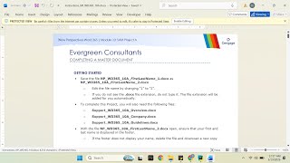Celebrity New Perspectives Word 365 | Module 10: SAM Project A Evergreen Consultants Profile