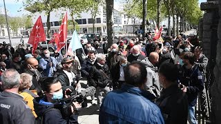 Des grévistes de la Fonderie de Bretagne manifestent à Lorient | AFP Images