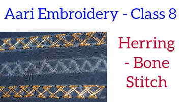 Aari Embroidery - Class 8 || Herringbone Stitch || Aari Tutorial in Tamil