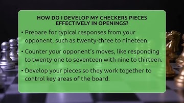 How Do I Develop My Checkers Pieces Effectively In Openings? - The Board Game Xpert