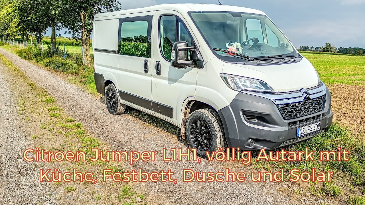 CITROEN JUMPER L1H1 Camper Roomtour: ALLES DRIN! | Festbett, Dusche, Solar & Trocken-WC