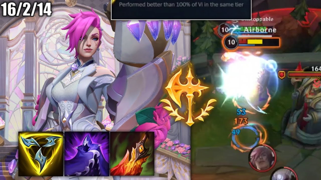 Better than 100% ?😳 | New CrystalRose Vi gameplay WildRift |