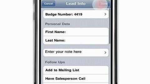 Lead Retrieval App iLeads - Collecting and Editing Leads
