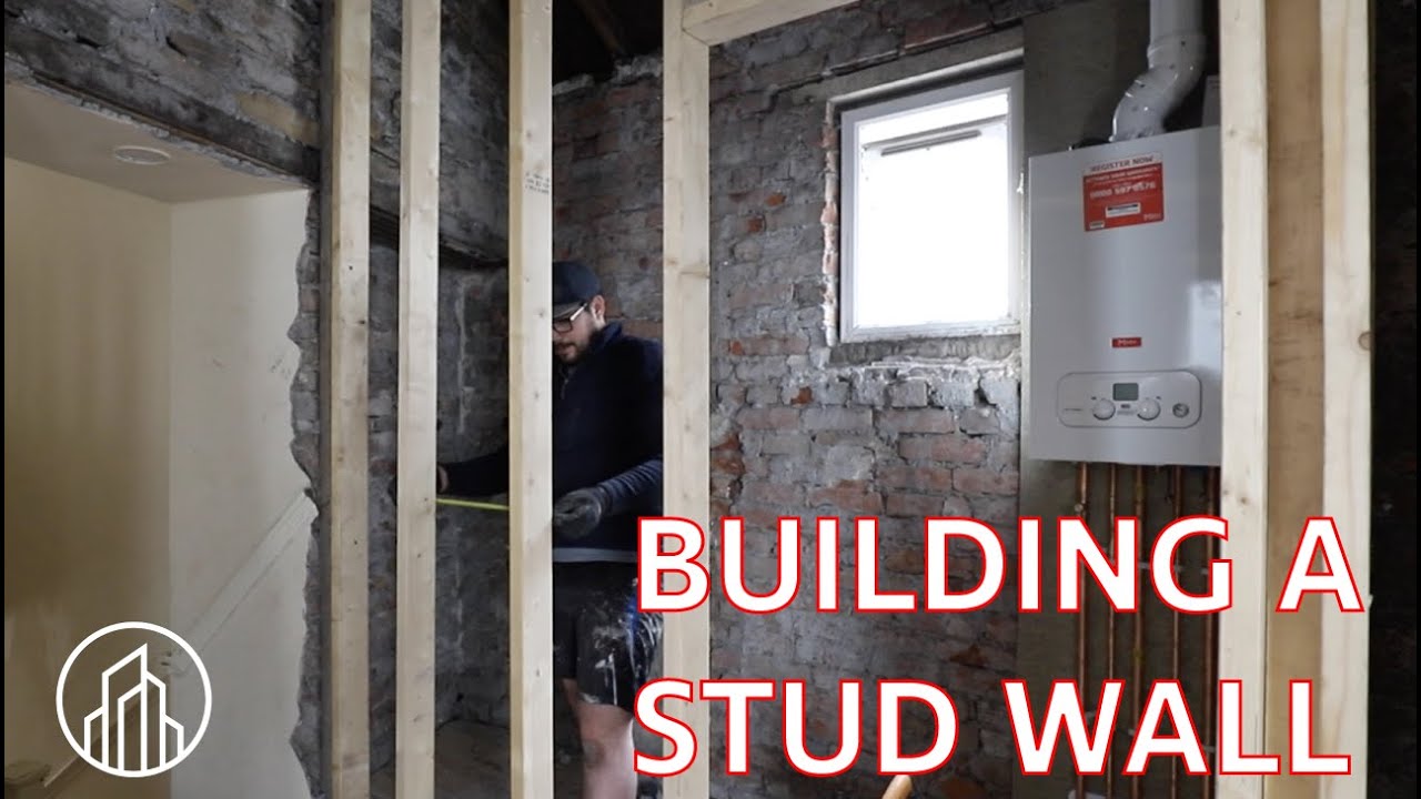 Building A Stud Wall & Replacing Ceiling Joists - YouTube