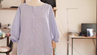 アームホールのない簡単なブラウス　型紙紹介　no armhole blouse easy pattern