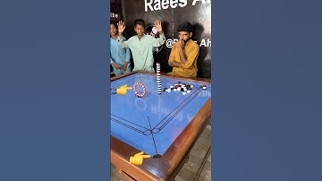 New trick shot Carrom king 🤴#shorts