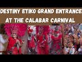 Destiny etiko grand entrance at calabar carnival fans in tars her invitation by senator itagiwa