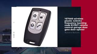 wireless plastic 433mhz frequency learning code EV1527 remote control garage door gate door opener