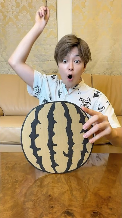 CARDBOARD WATERMELON SPLITTING!! #asmr