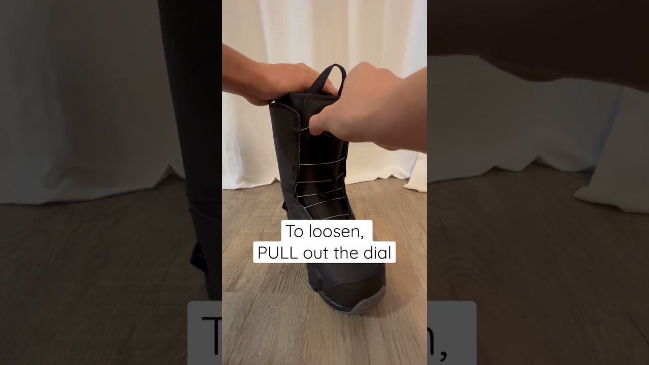 How To Unlock Loosen Burton BOA Lacing Dial System Release Snowboarding Boots Boa