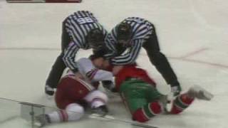 Keith Yandle vs Cal Clutterbuck Nov 13, 2008