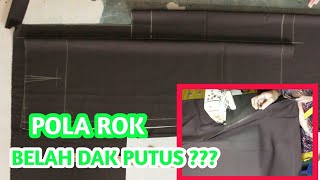 Pola Rok Span Ukuran L Pola Rok Span Lipit Belakang