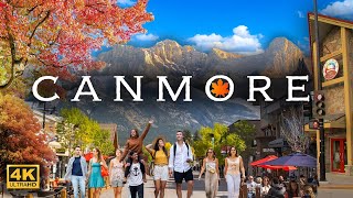 【4K】Canmore 4k Walking Tour on Main Street | Shops Patios Bow River #canada #canmore #banff #travel