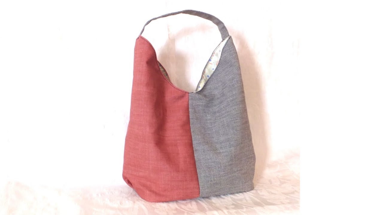 簡単おしゃれ ワンハンドル トートバッグ の作り方 One Handle Tote Bag Tutorial Youtube