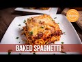 Delicious baked spaghetti with ground beef and sausage  baked spaghetti recipe