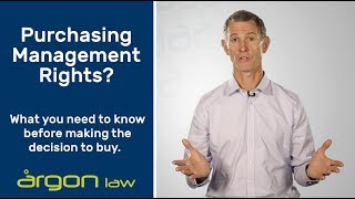 What are Management Rights? | Legal Advice from a Sunshine Coast Commercial Lawyer | Argon Law