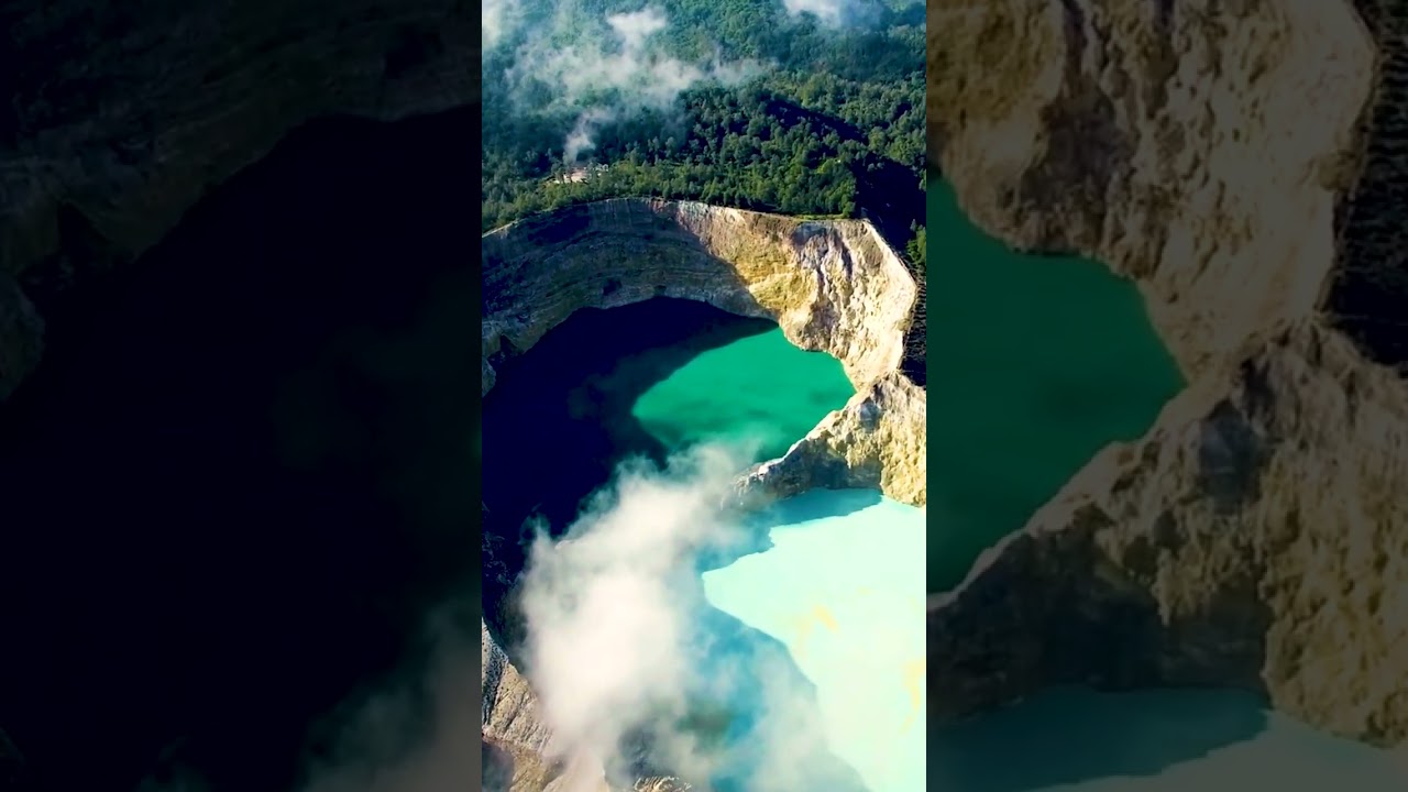 Sobrevolando el m&iacute;stico Parque Nacional de Kelimutu