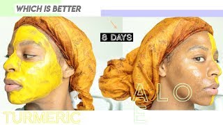 So I Used Aloe Vera AND Turmeric on My Face for 8 DAYS & THIS HAPPENED