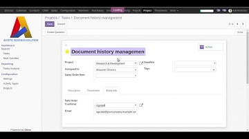 Sales Quotation From Task - Odoo V11