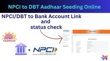 Aadhaar Seeding With Bank Account | NPCI to DBT Link on Bank Account | Online Step by Step Process