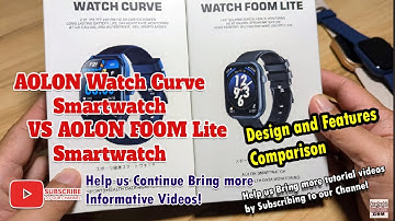 AOLON Watch Curve Smartwatch VS AOLON FOOM Lite Smartwatch - Design and Features Comparison