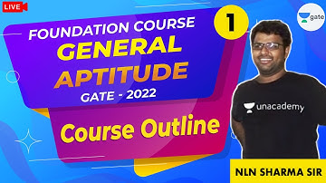 General Aptitude GATE - 2022 Course Outline | L - 1 | Foundation Course General Aptitude | GATE 2022