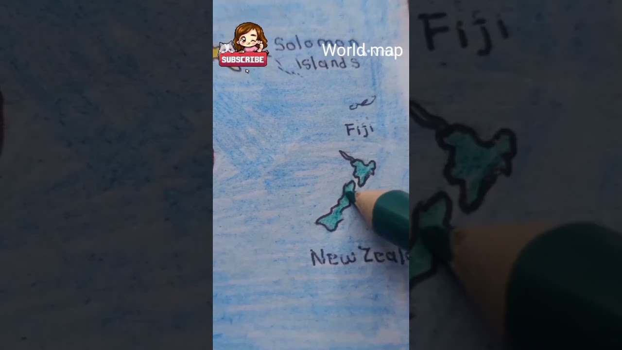 BTS π World map colourfulllll drawing#easy and simple#saniya art class