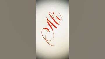 Copperplate calligraphy, tutorial : how I write your name #ali