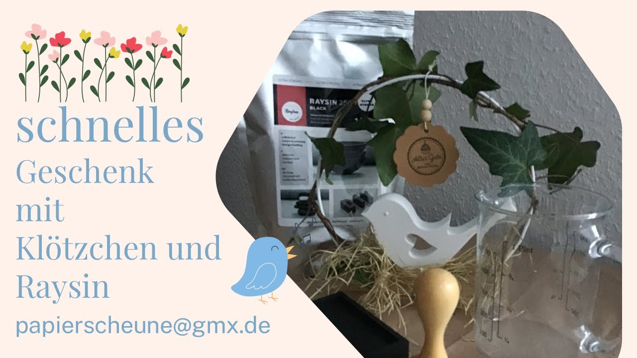 Raysin 250 schwarz / Meine Erfahrung / schnelles Geburtstagsgeschenk mit Klötzchen