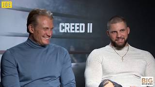 Creed II's Dolph Lundgren & Florian Munteanu on their spooky similarities