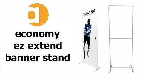 33.5" x 90" Tension Fabric Banner Stand Setup