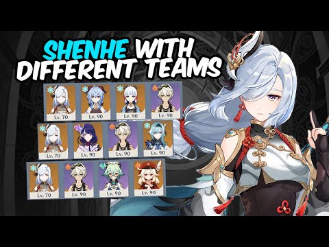 SHENHE w/ DIFFERENT TEAMS! Genshin Impact Spiral Abyss