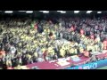 Villarreal fans at Anfield, Liverpool vs Villrreal 3-0, 5/5/16, goals.