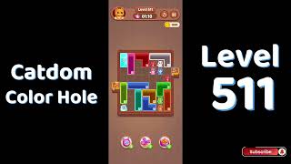 Catdom Level 511 walkthrough | Color Hole 🐱🕳️| Solutionguruji