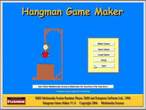 Multimedia - Hangman Game Maker & - Tool For Teachers - YouTube