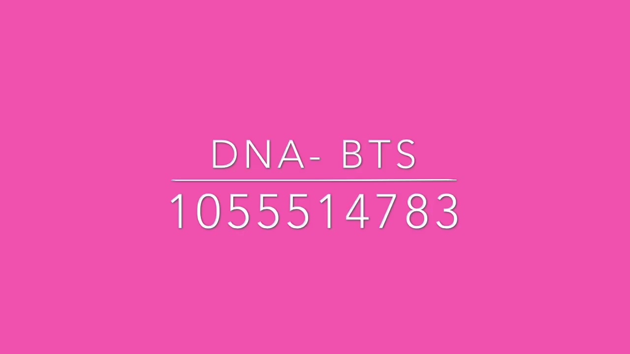 music codes for roblox dna bts