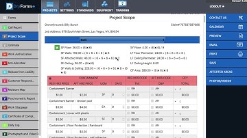 Dry Forms Plus - Projects Scope Forms Adding Area Dimensions Training Video