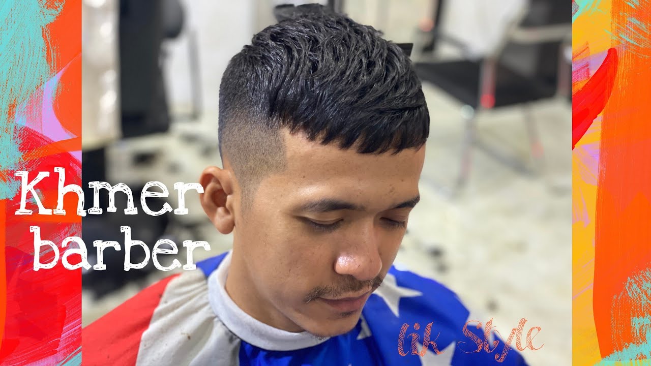 how to hair cut for men short hair.khmer barber - YouTube