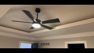 Wynd Smart Indoor And Outdoor 5-Blade Ceiling Fan 52In Matte Black With 3000K Led Light Kit A Review